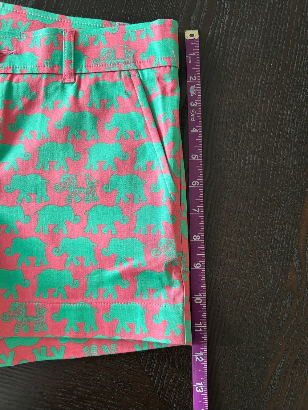 TRACY NEGOSHIAN SHORTS ELEPHANT PRINT SIZE 2 NWOT - Picture 7 of 8